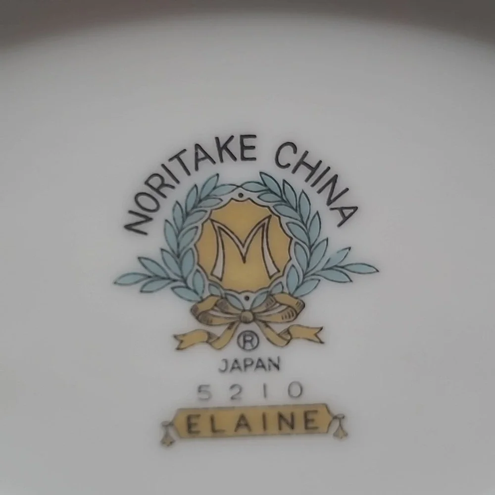 Vintage Noritake Elaine 5210 Gravy Boat Underplate‎ Pink Floral Gold Trim